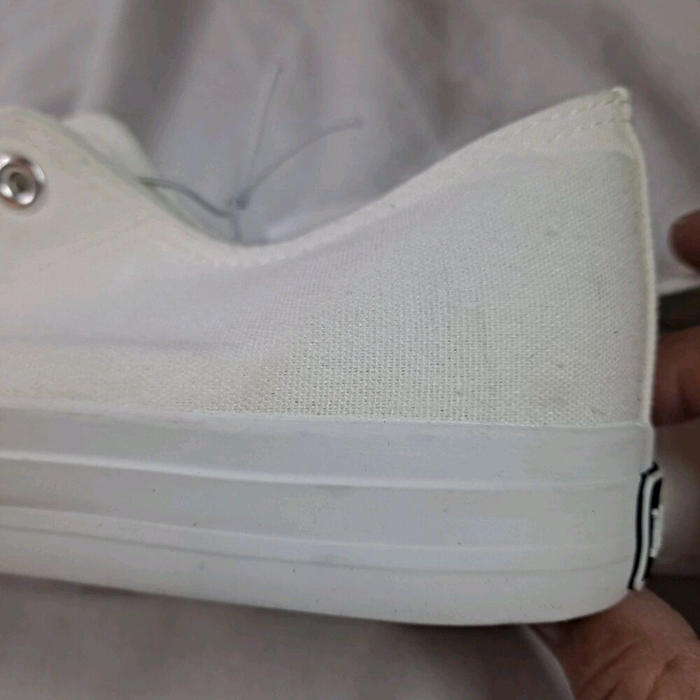 Mudd Ellie-11L Women's Canvas Sneakers Sz 9 White Canvas Lace-Up Low Top Cap Toe - Picture 3 of 11